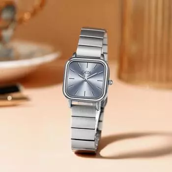 Маленькие квадратные часы, простые нишевые часы высокого класса, квадратные женские часы, водонепроницаемые кварцевые часы для женщин