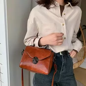 Маленькие квадратные сумки для женщин, модная однотонная дизайнерская сумка через плечо, винтажные сумки из искусственной кожи, женская сумка