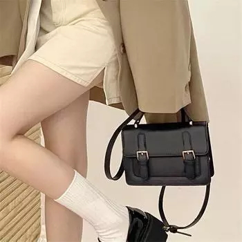 Маленькие квадратные сумки для женщин, новые модные простые универсальные сумки через плечо, пригородные сумки с текстурой в стиле минимализма для женщин (20cm<Max Length<30cm)