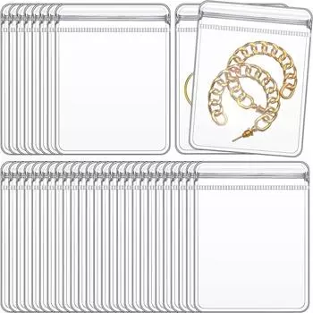 Маленькие мешочки для ювелирных изделий, сумки из ПВХ для ювелирных изделий, сумка для ювелирных изделий, упаковка для ювелирных колец и сережек(20 шт. 2,36*3,15 дюйма) One Size