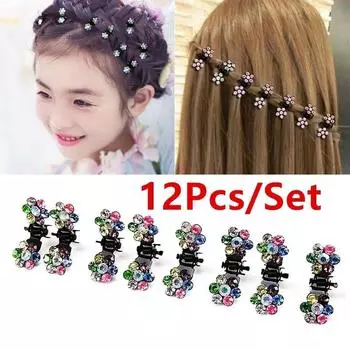 Маленькие милые цветы, металлические когти, заколка для волос, модный головной убор для девочек, украшение для волос, аксессуары для волос