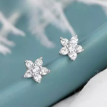 Маленькие милые серьги из стерлингового серебра 925 пробы в корейском стиле, простые женские серьги-джокеры из серебра 925 белый