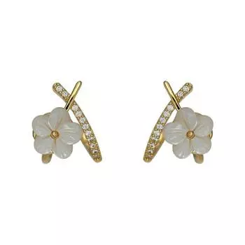 Маленькие мини-серьги-крестики в виде ракушек для женщин в корейском стиле, милые универсальные серьги