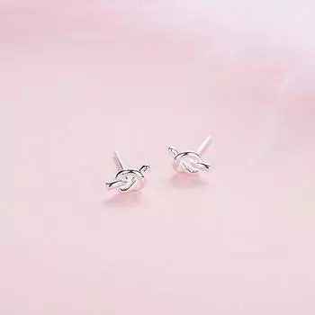 Маленькие мини-узловые серьги, серьги-узлы на веревке, нишевый дизайн, простые серьги, новый стиль