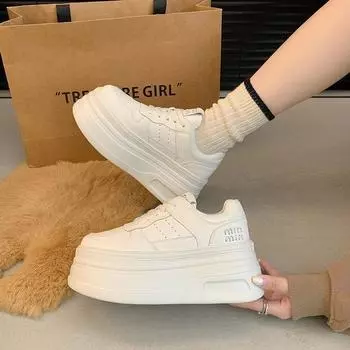 Маленькие мужские туфли для папы на 8 см, женские, весна 2025, новые универсальные кроссовки с толстой подошвой 35 красный