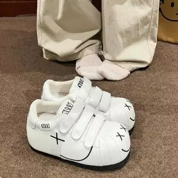 Маленькие мужские туфли на толстой подошве для увеличения роста, женские новые летние универсальные кроссовки на липучке с мягкой подошвой для повседневной носки и занятий спортом 35