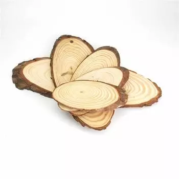 Маленькие натуральные овальные деревянные ломтики, круги, кора дерева, бревна, диски, сделай сам, поделки, свадебная вечеринка, картина, украшение 10-30 см, 1 шт. 1cm