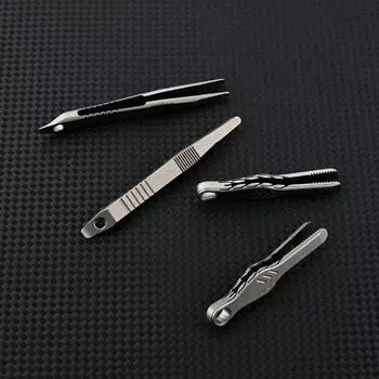 Маленькие пинцеты из титанового сплава, нержавеющие, устойчивые к коррозии, нескользящие, компактные, портативные мини-пинцеты A