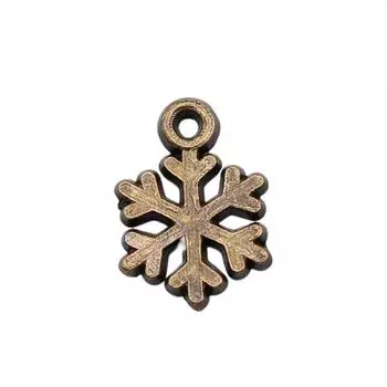 Маленькие подвески-снежинки для изготовления ювелирных изделий, подвесок, аксессуаров для поделок своими руками