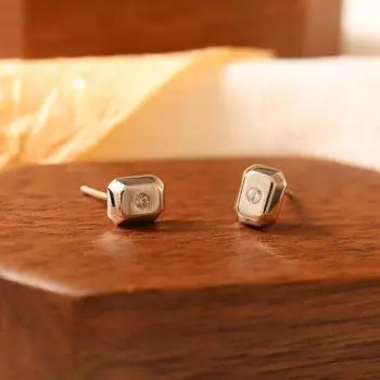 Маленькие прямоугольные серьги-гвоздики для женщин, модные универсальные серьги высокого класса для лучших подруг в качестве подарков
