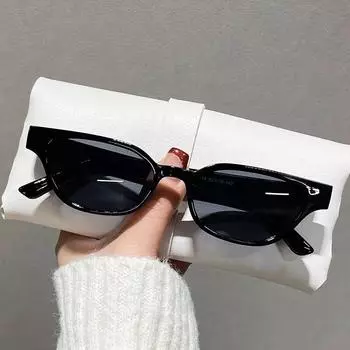 Маленькие прямоугольные солнцезащитные очки в стиле ретро, квадратные очки для женщин и мужчин, модные нестандартные солнцезащитные очки в стиле хип-хоп, уличные очки, новый дизайн 2024