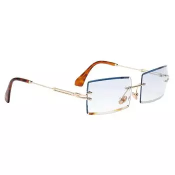 Маленькие прямоугольные солнцезащитные очки женские квадратные солнцезащитные очки без оправы для женщин летний стиль One Size синий