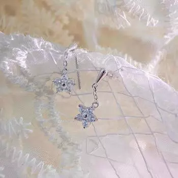 Маленькие серьги-цветы в форме капель воды для женщин, легкие, роскошные, изысканные серьги-кисточки, новый стиль