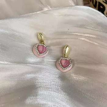 Маленькие серьги Fresh Pink Mist Sweet Peach, новые нежные серьги Sweet Love, легкие роскошные серьги высокого класса