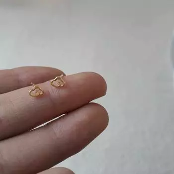 Маленькие серьги-гвоздики «Облако» из стерлингового серебра 925 пробы серебряный