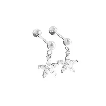 Маленькие серьги-гвоздики с цветком для женщин, легкие роскошные серьги Niche Design Sense Summer New