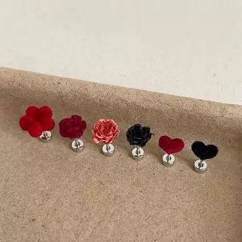 Маленькие серьги-гвоздики с цветком любви, простые, женские, в стиле ретро, легкие, роскошные, модные, универсальные серьги