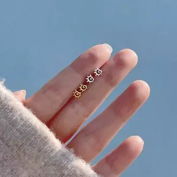Маленькие серьги-гвоздики в форме солнца, женские, простые, темпераментные, корейская версия, симпатичные серьги