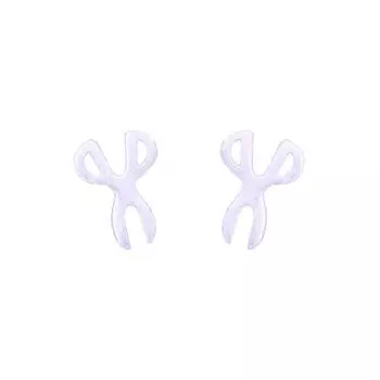 Маленькие серьги-гвоздики в форме ножниц, женские простые матовые украшения для ушей, милые и креативные в корейском стиле