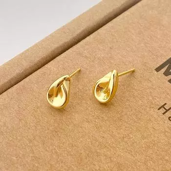 Маленькие серьги-капли воды Новогодние серьги Струящиеся серьги-капли воды Универсальный темперамент