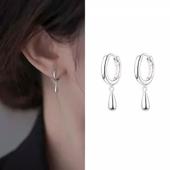 Маленькие серьги-капли воды, простой металлический сплав для женщин и девочек, серьги-кольца для свадебной вечеринки, ювелирные изделия, подарок
