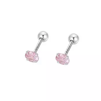 Маленькие серьги с розовыми бриллиантами, серьги с бриллиантами цвета шампанского, серьги Nourish