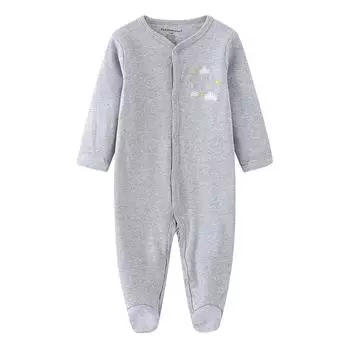 Маленькие серые облака, одежда для новорожденных мальчиков, одежда для малышей с длинными рукавами, хлопковые костюмы для малышей 3M