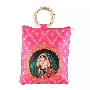 Маленькие шелковые сумочки для женщин стильные с молнией и ручкой | Ручные сумки для женщин | Этническая женская сумочка для подарков на память | Принт Махарани