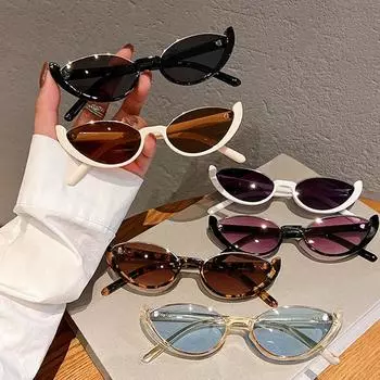 Маленькие солнцезащитные очки в стиле ретро, женские солнцезащитные очки кошачий глаз, модные современные очки, модные роскошные брендовые дизайнерские оттенки