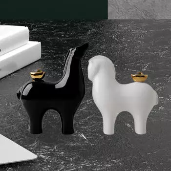 Маленькие статуэтки лошадей в современном стиле, коллекционные украшения, домашний декор для стола, телевизора, шкафа, офиса