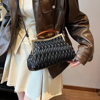 Маленькие сумки через плечо из искусственной кожи с короткой ручкой для женщин, модная женская сумка-тоут 2024, женские сумки и кошельки серебряный