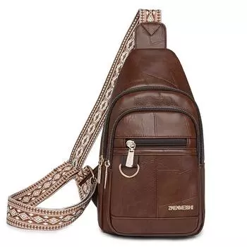 Маленькие сумки-слинги для женщин, сумки через плечо, модный дорожный рюкзак из искусственной кожи, женская поясная сумка на груди с регулируемым ремнем для гитары