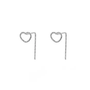 Маленькие свежие серьги-пусеты с полым сердцем, персонализированные, короткие, модные, с резьбой, серьги-сердечки, тренд