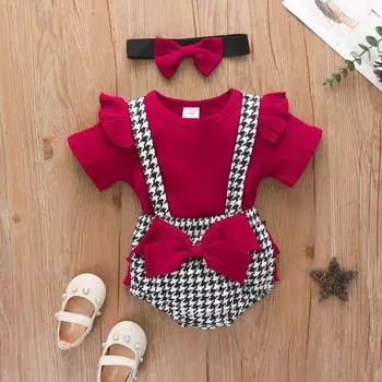 Маленькие топы с рукавами-крылышками для девочек, шорты с кружевными ремнями и бантом, летние наряды, 2 шт. XXL