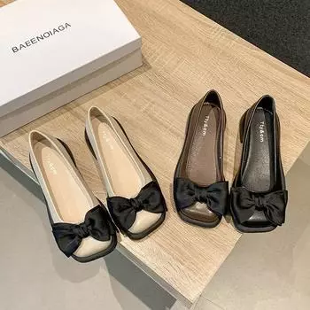 Маленькие туфли из искусственной кожи в британском стиле, женские летние туфли в стиле ретро, туфли в горошек, туфли Мэри Джейн, весенне-осенние туфли с квадратным носком 40