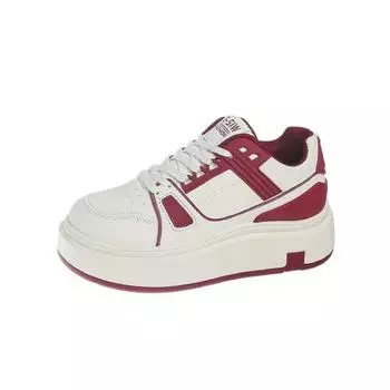 Маленькие туфли на толстой подошве, новая кожаная поверхность, сочетание цветов, маленькие белые туфли, стиль колледжа, универсальная повседневная обувь 35