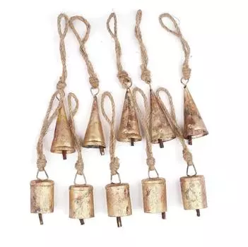 Маленькие винтажные колокольчики для рождественских украшений Создание колокольчиков, праздничный подарок, 10 шт.