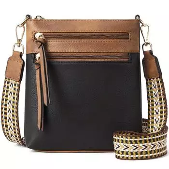 Маленькие женские сумки через плечо, модная сумка через плечо 2024 года, зимняя ретро-сумка для мобильного телефона с отделениями для карт чёрный