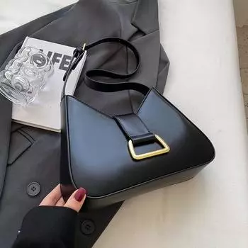 Маленькие женские сумки на плечо под мышками, дизайнерские модные сумки 2024 года, трендовые кожаные женские однотонные сумки под мышками 27cmx16cmx7cm зелёный