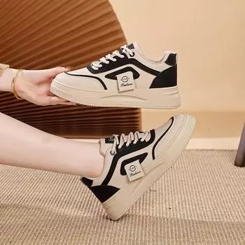 Маленькие женские туфли с видимыми стопами, туфли для людей небольшого роста, весенние и осенние туфли для спорта и отдыха белого цвета с мягкой подошвой C 35 хаки