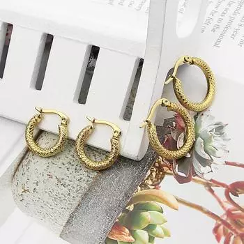 Маленькие золотые серьги-кольца для женщин Bijoux, летние круглые женские серьги, женские модные украшения для женщин 22mm