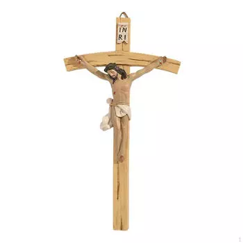 Маленький 8,7-дюймовый распятый INRI настенный распятие es Plaque католический декор скульптуры