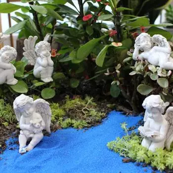 Маленький ангел-орнамент, набор из 5 шт., горшечные растения, газоны, милый плагин «Маленький ангел»