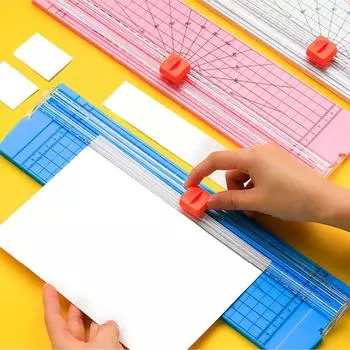 Маленький автоматический станок для резки бумаги формата A3/A4, резак для бумаги, художественный триммер, лезвия для фото, скрапбукинг, офисные и домашние канцелярские принадлежности фиолетовый