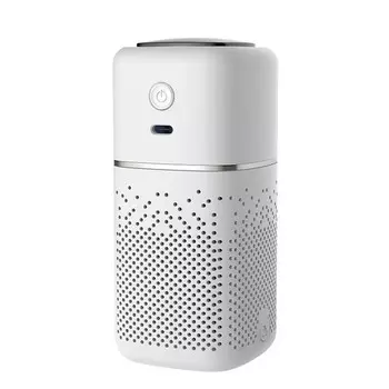 Маленький автомобильный очиститель воздуха с отрицательными ионами, портативный фильтр с отрицательными ионами для очистки воздуха, автомобильный очиститель с разъемом USB белый
