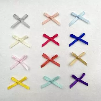 Маленький бант из полиэстеровой ленты для нижнего белья, носков, одежды, украшений и цветочных аксессуаров серый