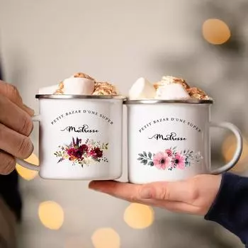 Маленький беспорядок супер хозяйки Франция эмалированная кружка красивая премиум-качества подарок сок чай кофе чашка подарки для учителя 360ml
