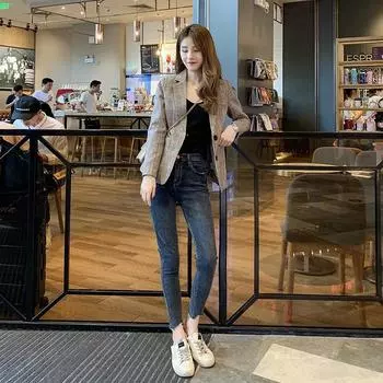 Маленький блейзер женский 2024 новый студент короткий интернет знаменитость маленький S