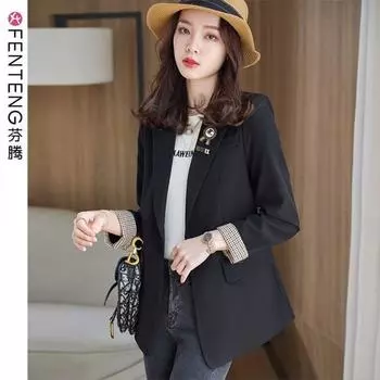 Маленький блейзер женский новый модный повседневный фактурный костюм большого размера для женщин S 70—90