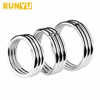 Маленький большой мужской шарик для мошонки, носилки, металлический замок для пениса, кольцо на член, связывание, удерживающее задержку эякуляции, БДСМ, секс-игрушка для мужчин 40mm